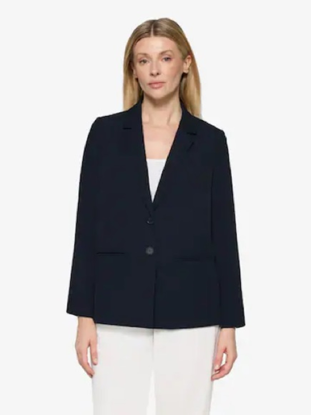 Betty Barclay navy blue single-breasted suit blazer